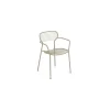 Stapelbarer Sessel Apero - Beige - gefirnister Stahl - Designer Martin Drechsel
