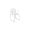 Stapelbarer Sessel Riviera - Weiß - gefirnister Stahl - Designer LucidiPevere Studio