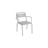 Stapelbarer Sessel Star - Grau - gefirnister Stahl