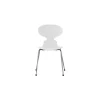 Stapelbarer Stuhl Fourmi - Weiß - Eschefurnier - Designer Arne Jacobsen