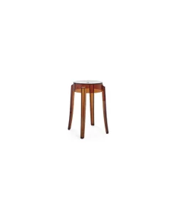 Stappelbarer Hocker Ghost - Braun - Polykarbonat - Designer Philippe Starck