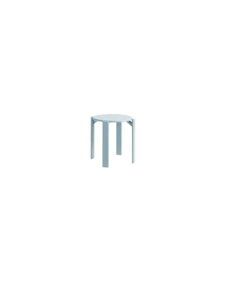 Stappelbarer Hocker Rey - Blau - Buchenfurnier - Designer Bruno Rey
