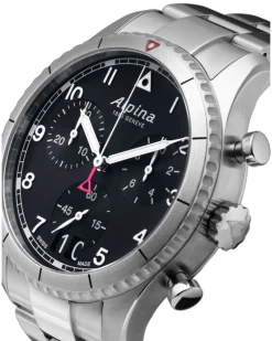 Startimer Pilot Quartz Chronograph Big Date 41mm - Schwarz
