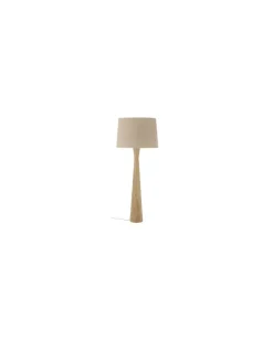 Stehleuchte Lampadaire - Holz natur - Gummibaum-Holz
