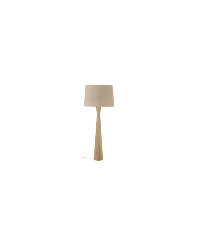 Stehleuchte Lampadaire - Holz natur - Gummibaum-Holz