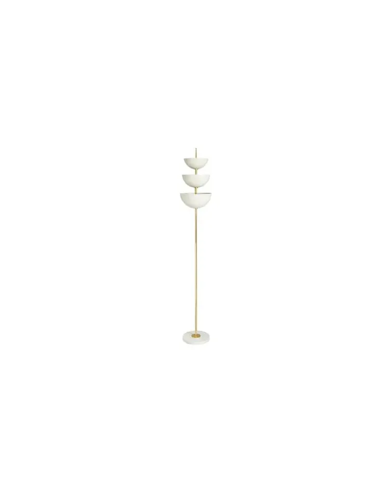 Stehleuchte Lisbon - Metall - Poliertes Messing - Designer Jonathan Adler