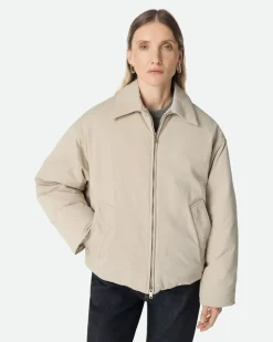 Steppjacke aus technischem Nylon-Grau - Damen