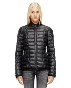 Steppjacke mit Biker-Details - Winterjacken - Damen - Schwarz