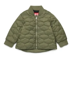 Steppjacke mit Bomberkragen - Jacken - Unisex - Grün