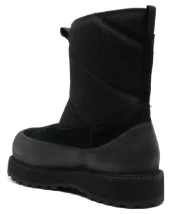 Stiefel aus Wildleder mit dicker Sohle - Schwarz