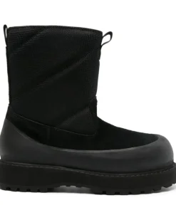 Stiefel aus Wildleder mit dicker Sohle - Schwarz