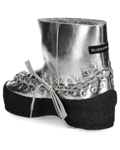 Stiefeletten im Metallic-Look - Silber