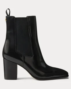 Stiefelette Raelynn aus glasiertem Leder Black