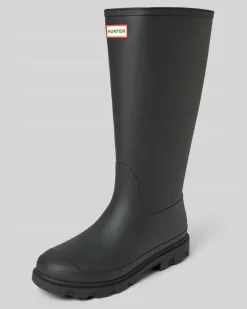 Stiefel mit Label-Detail Black