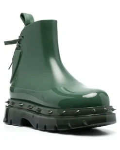 Stiefel mit Nieten - Grün
