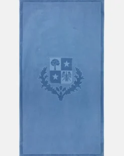 Strandhandtuch Crest Blau