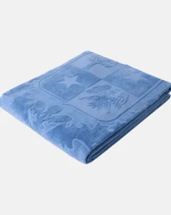 Strandhandtuch Crest Blau