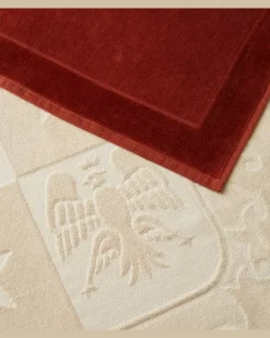Strandhandtuch Crest Rot