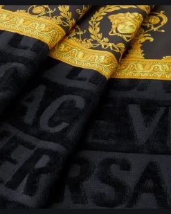 Strandhandtuch I Love Baroque Schwarz