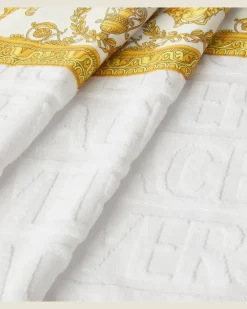 Strandhandtuch Versace Allover Weiß