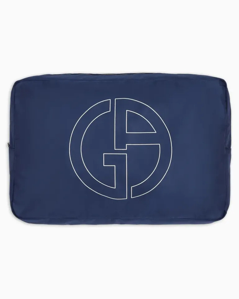 Strandtuch aus Baumwolle mit Jacquard-Stoff-Logo Pink