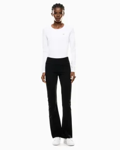 Stretchjersey Langarmshirt aus Baumwolle Core Lady Weiß