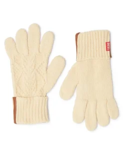 Strickhandschuhe aus Wolle und Baumwolle - Handschuhe - Unisex - Beige