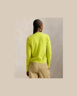 Strickjacke aus Stretch-Baumwollmischung Green