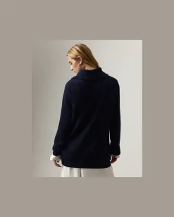Strickjacke mit Schalkragen Blue