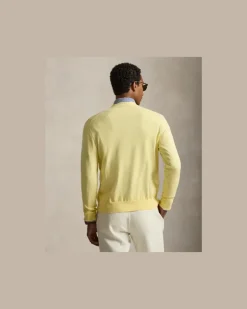 Strickjacke mit V-Ausschnitt Yellow