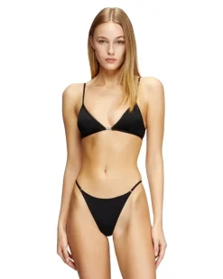 String mit Oval D-Detail - Strings - Damen - Schwarz