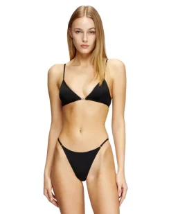 String mit Oval D-Detail - Strings - Damen - Schwarz