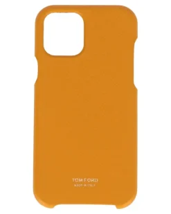 Strukturierte Handyhülle mit Logo-Print - Gelb