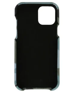 Strukturierte Handyhülle mit Camouflage-Print - Blau