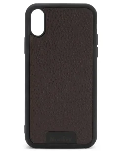 Strukturierte iPhone X-Hülle - Braun