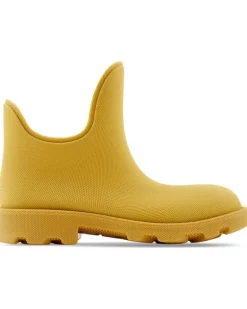 Strukturierte Regenstiefel - Gelb