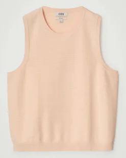 Strukturiertes Tanktop Aus Baumwolle Orange