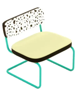Stuhl mit Terrazzo-Muster (70,5cm x 41cm) - Gelb