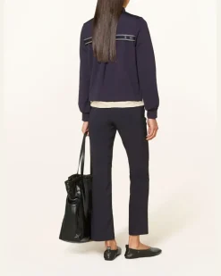 Sweatjacke Mit Glitzergarn blau Dunkelblau