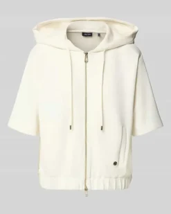 Sweatjacke mit Halbarm Modell 'Therese Ecru