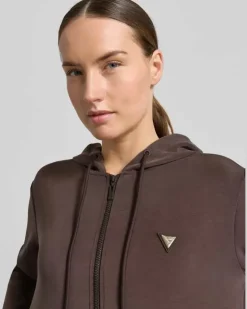 Sweatjacke mit Kapuze Modell 'OLYMPE Schoko