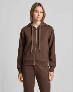 Sweatjacke mit Kapuze Schoko