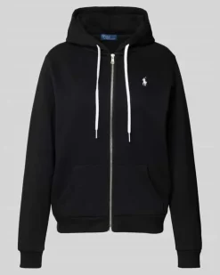 Sweatjacke mit Logo-Stitching Black