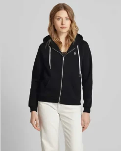 Sweatjacke mit Logo-Stitching Black