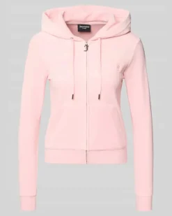Sweatjacke mit Logo-Stitching Modell 'ROBERTSON Rosa