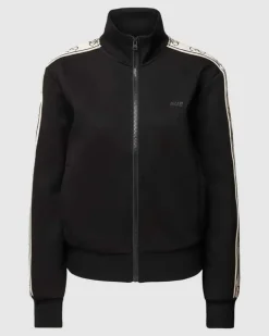 Sweatjacke mit Stehkragen Modell 'BRITNEY Black