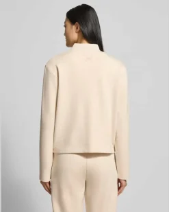 Sweatjacke mit Stehkragen Modell 'Tobina Beige