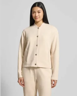 Sweatjacke mit Stehkragen Modell 'Tobina Beige