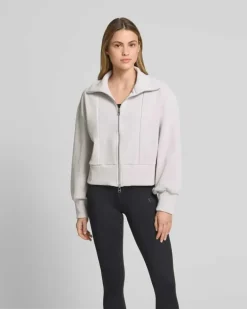 Sweatjacke mit Zweiwege-Reißverschluss Flieder