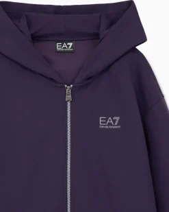Sweatjacke Natural Ventus 7 mit Kapuze und Reißverschluss Violett